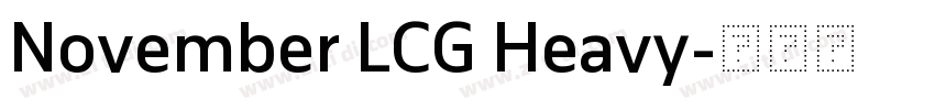 November LCG Heavy字体转换